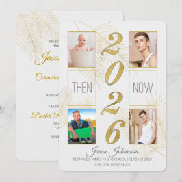 2023 Graduation Then and Now 4 Photo Einladung