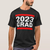 2023 Grand Black Red White Cool Block Abschluss T-Shirt (Vorderseite)