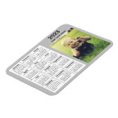 2023 Gray Mini Foto Calendar Magnet (Linke Seite)