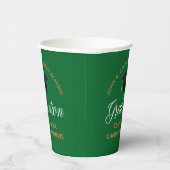 2023 Green Gold Abschluss Custom School Party Pappbecher (Rechts)
