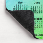 2023 Green Leaf Gray Calendar von Janz Mouse Pad Mousepad (Ecke)