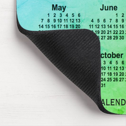 2023 Green Leaf Gray Calendar von Janz Mouse Pad Mousepad (Ecke)
