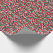 2023 Green Red Ginger Jars Gingham Geschenkpapier (Ecke)