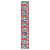 2023 Green Red Ginger Jars Gingham Großer Tischläufer (Vorderseite)