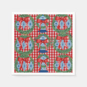 2023 Green Red Ginger Jars Gingham Serviette (Vorderseite)