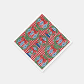 2023 Green Red Ginger Jars Gingham Serviette (Ecke)