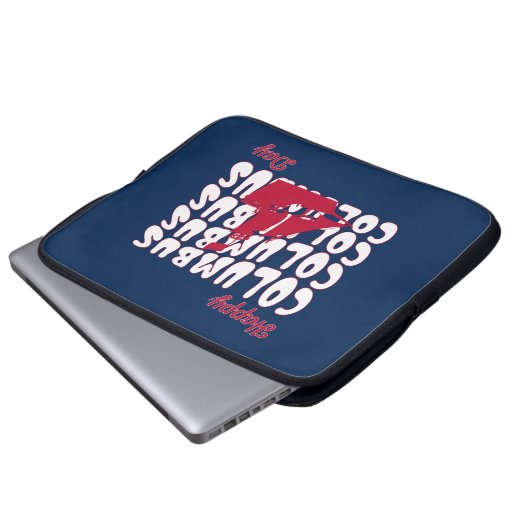 2023 Happy Christopher Columbus Day Laptopschutzhülle (Vorne Knopf)