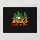 2023 Happy New Year Leopard New Years Eve Party Su Postkarte (Vorderseite)