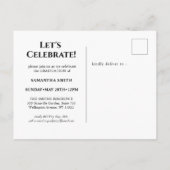 2023 hat sie es moderne Script Foto Abschluss Einladungspostkarte (Rückseite)