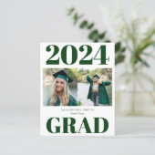 2023 HAUSHALT Grüne moderne Schrift 2 Foto Einladu (Stehend Vorderseite)