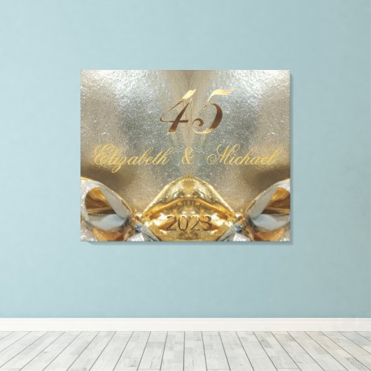 2023 Hochzeit 45. Hochzeit Leinwanddruck (Insitu (Holzboden))