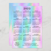2023 Imitate des Kalenderjahres Holographic Ombre Programm (Vorne/Hinten)
