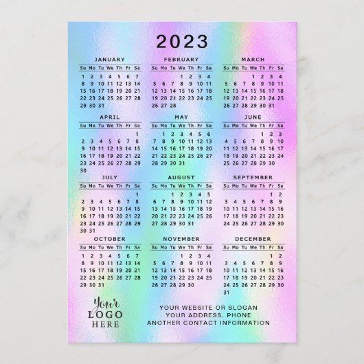 2023 Imitate des Kalenderjahres Holographic Ombre Programm (Vorderseite)