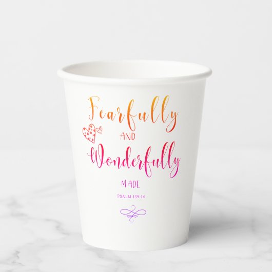 2023 in Furcht und Wunderschönheit Pappbecher (Vorderseite)