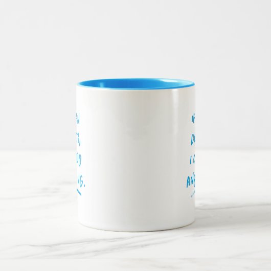 2023 inspirierendes lustiges Blau Zweifarbige Tasse (Mittel)