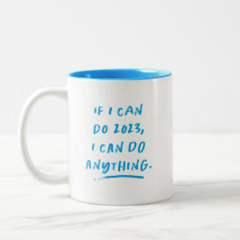 2023 inspirierendes lustiges Blau Zweifarbige Tasse