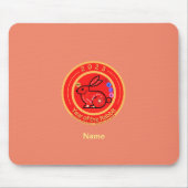 2023 Jahr der Kaninchengestaltung Mousepad (Vorne)