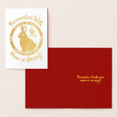 2023 Jahr der Kaninchenkarte Folienkarte (Anzeige)