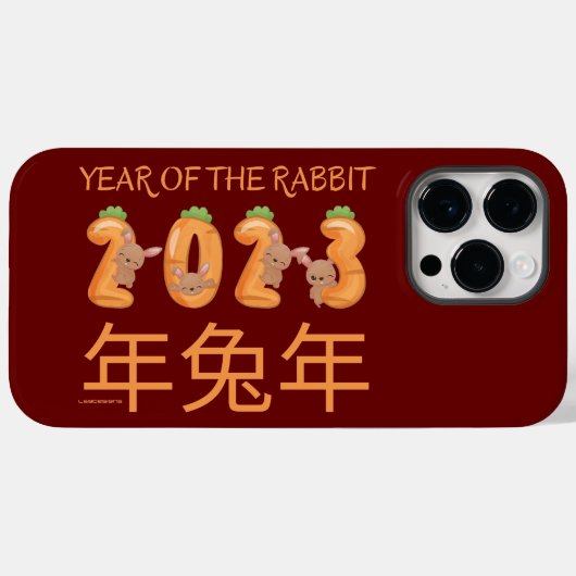 2023 JAHR DER RABBIT chinesischen Geschenkidee Neu Case-Mate iPhone Hülle (Rückseite (Horizontal))