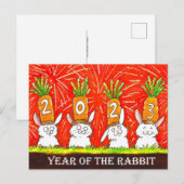 2023 Jahr der Rabbit-Postkarte Postkarte (Vorne/Hinten)
