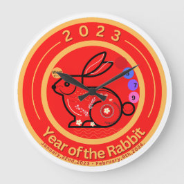 2023-Jahr des Rabbit Design Classic Acryl Pr Große Wanduhr