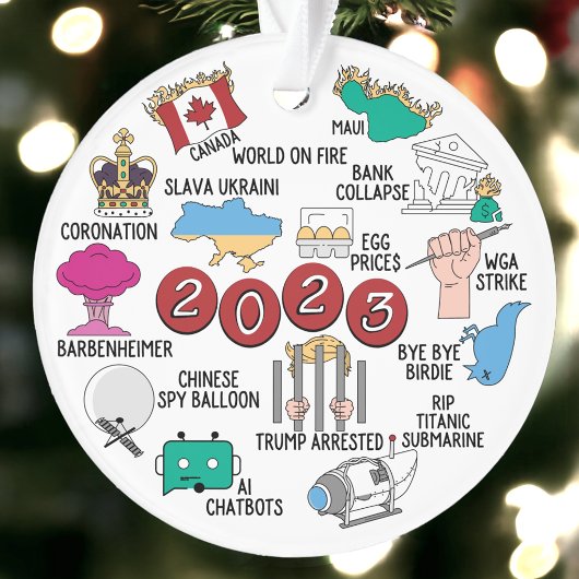 2023 Jahr im Überblick - Akryllische Weihnachtssch Ornament