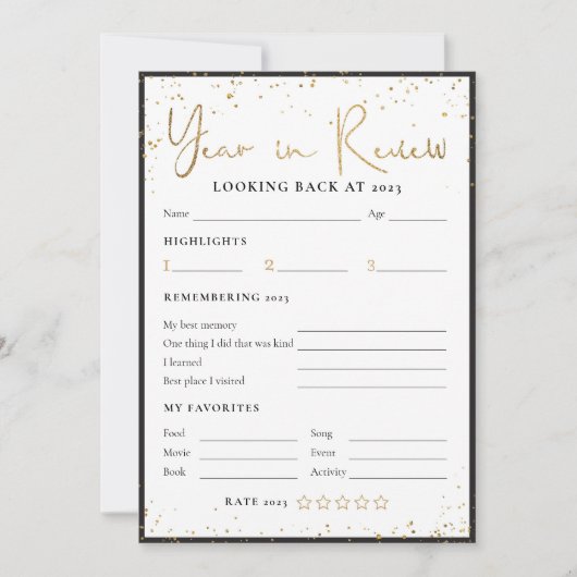 2023 Jahr in Überprüfungskarten (Vorderseite)