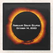 2023 Jährliche Solarkrise Glasuntersetzer (Vorderseite)