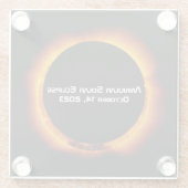 2023 Jährliche Solarkrise Glasuntersetzer (Rückseite)