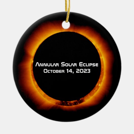 2023 Jährliche Solarkrise Keramik Ornament (Vorne)