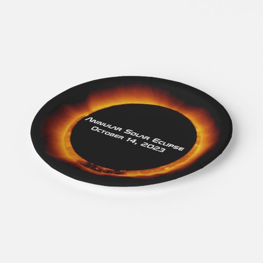 2023 Jährliche Solarkrise Pappteller (Schrägansicht)