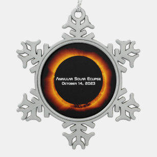 2023 Jährliche Solarkrise Schneeflocken Zinn-Ornament
