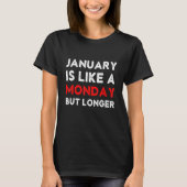 2023 January is Like a Monday But Longer Hate Mond T-Shirt (Vorderseite)
