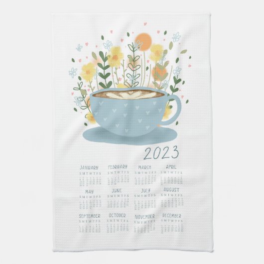 2023 Kaffee Tee Handtuchkalender Wand an Wand Geschirrtuch (Vertikal)