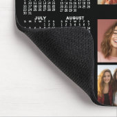2023 Kalender - 12 Foto-Collage - schwarz Mousepad (Ecke)