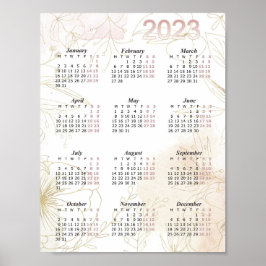 2023 Kalender, Aquarellkalender, modern Poster