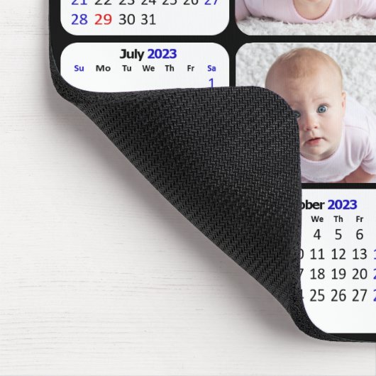 2023 Kalender Benutzerdefiniertes Foto Modernes Mousepad (Ecke)