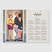 2023 Kalender Benutzerdefiniertes Foto Monogramm B Magnetkarte (Vorderseite)