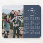 2023 Kalender Benutzerdefiniertes Foto Monogramm N Mousepad (Vorne)