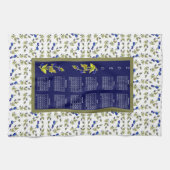 2023 Kalender Blueberries Gestatierte Blätter, was Geschirrtuch (Horizontal)