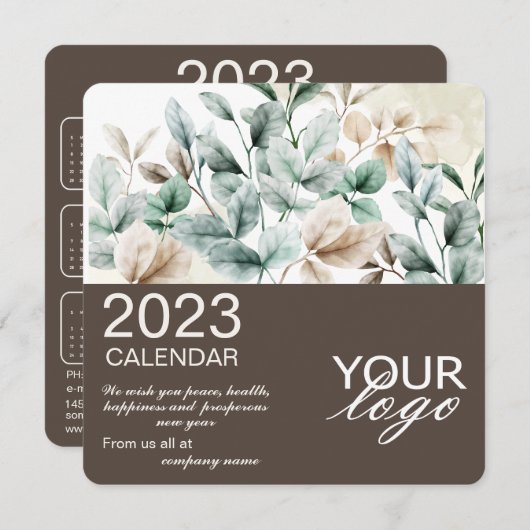 2023 Kalender Blumengeschäft mit Logo (Vorne/Hinten)