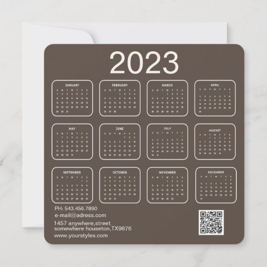 2023 Kalender Blumengeschäft mit Logo (Rückseite)