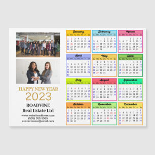 2023 Kalender Business 2 Foto Modernes Gold Magnet