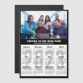 2023 Kalender Business Foto Modernes Schwarzes Sil Magnetkarte (Vorne/Hinten)