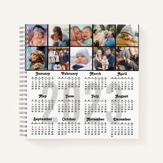2023 Kalender Custom 10 Family Foto DIY Moderne Notizblock (Vorderseite)