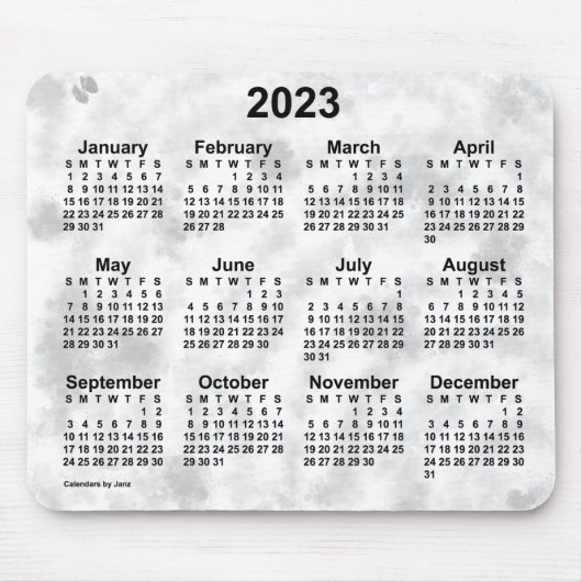 2023 Kalender der Wolkentage von Janz Mousepad (Vorne)