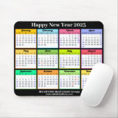 2023 Kalender Einfaches Schwarzes Skript-Geschäft Mousepad (Mit Mouse)