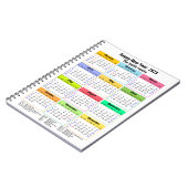 2023 Kalender farbenfroh, alljährlich modern, kund Notizblock (Linke Seite)