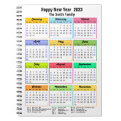 2023 Kalender farbenfroh, alljährlich modern, kund Notizblock (Vorderseite)
