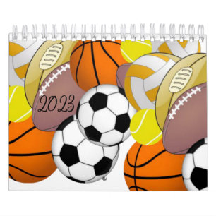2023 Kalender Fußball, Basketball, Fußball